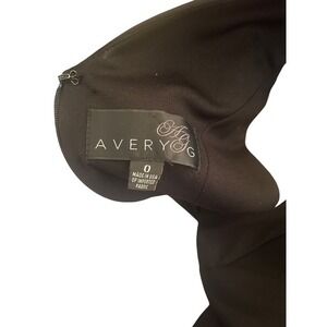 Avery G Black Formal Gown Sleeveless Embellished Maxi Dress Size 0